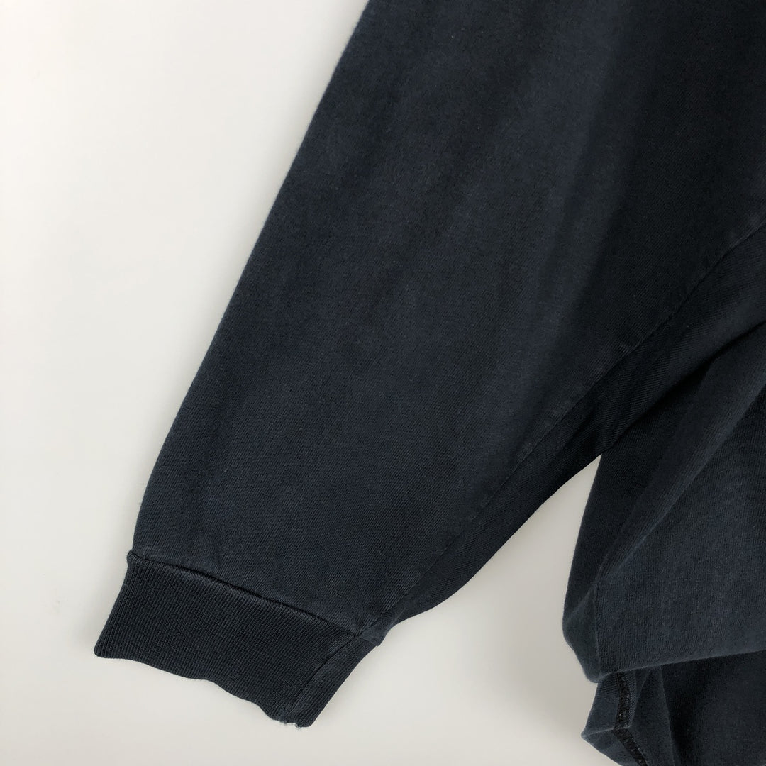 Russell long-sleeved T-shirt, men's size M unclear navy blue type Vintage Second Hand