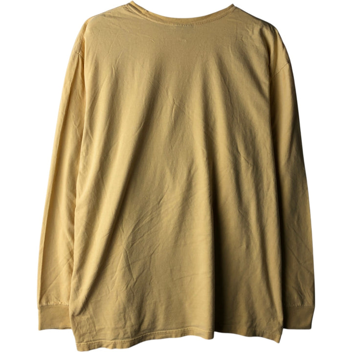 Ralph Lauren POLO by Ralph Lauren long-sleeved T-shirt, men's size XL cotton yellow type Vintage Second Hand