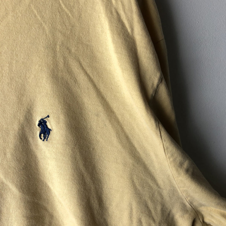 Ralph Lauren POLO by Ralph Lauren long-sleeved T-shirt, men's size XL cotton yellow type Vintage Second Hand
