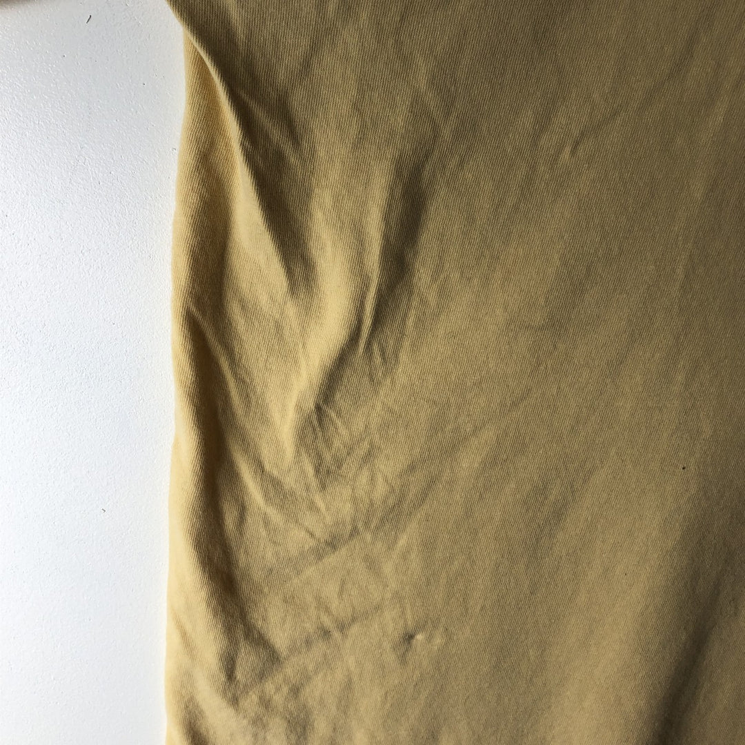 Ralph Lauren POLO by Ralph Lauren long-sleeved T-shirt, men's size XL cotton yellow type Vintage Second Hand
