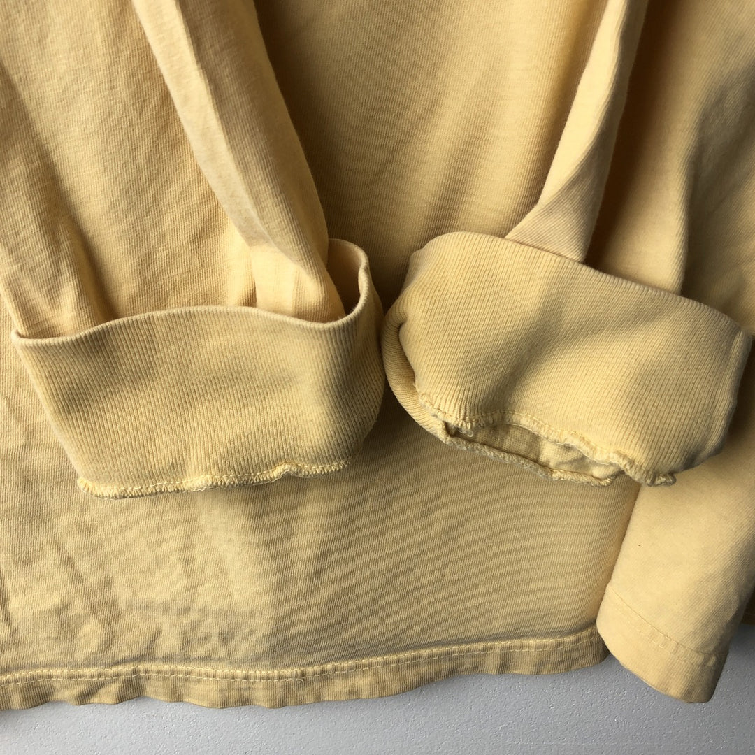 Ralph Lauren POLO by Ralph Lauren long-sleeved T-shirt, men's size XL cotton yellow type Vintage Second Hand