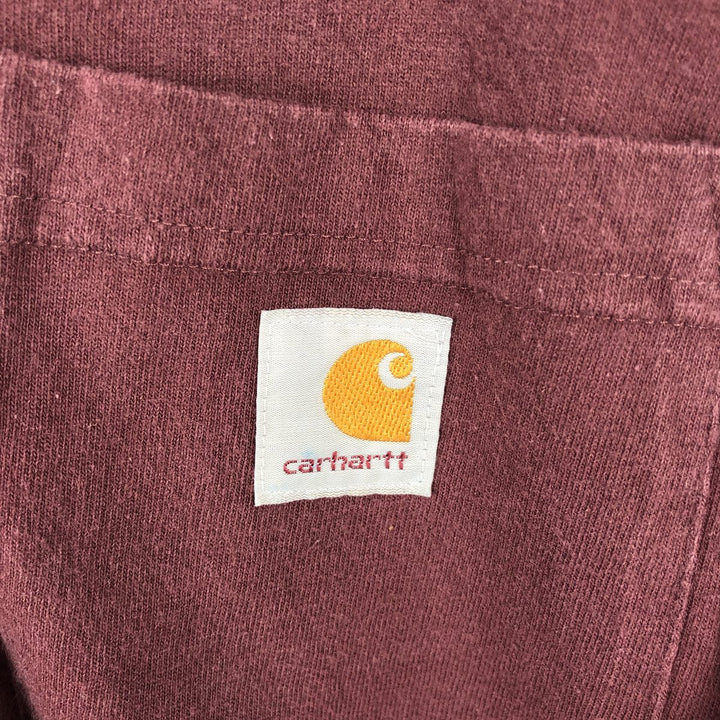 Carhartt Original Fit Long Sleeve T-Shirt, Men's XL cotton wine-red Vintage Second Hand