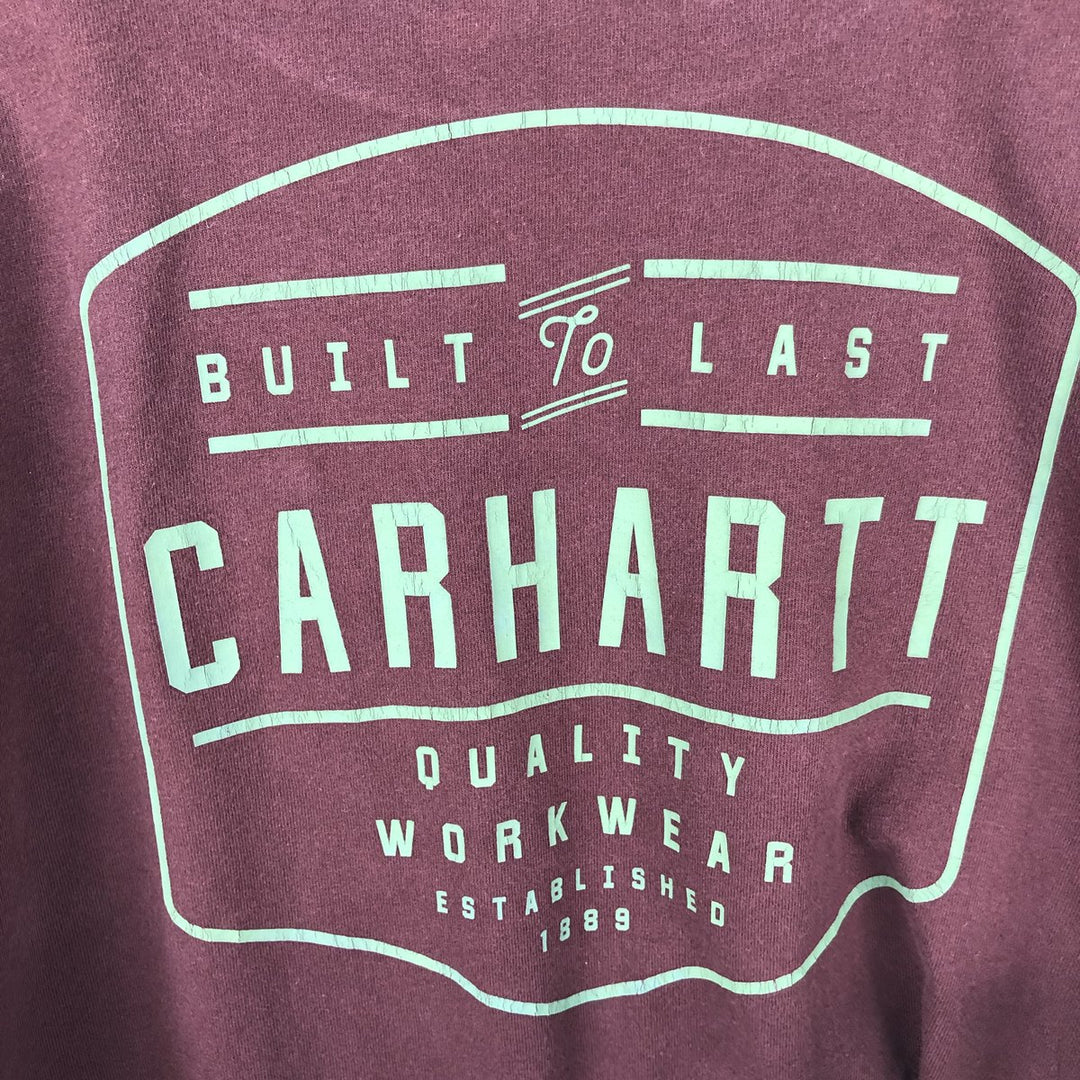 Carhartt Original Fit Long Sleeve T-Shirt, Men's XL cotton wine-red Vintage Second Hand