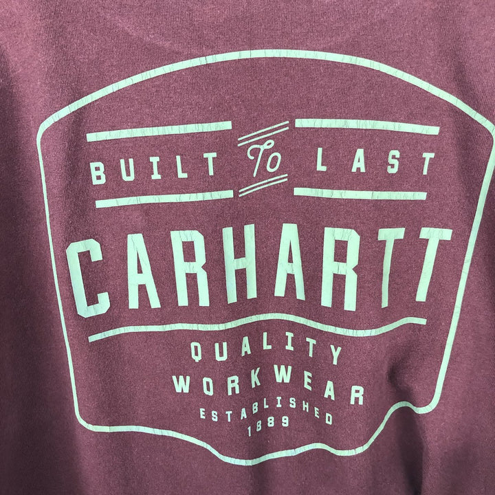 Carhartt Original Fit Long Sleeve T-Shirt, Men's XL cotton wine-red Vintage Second Hand