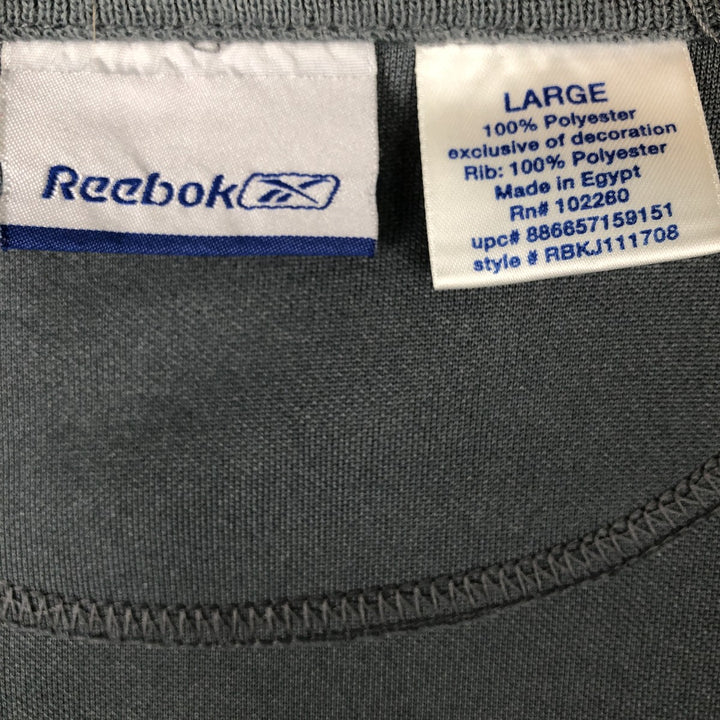2000s~ Reebok Jersey Track Jacket, Men's Size L polyester gray type Vintage Second Hand