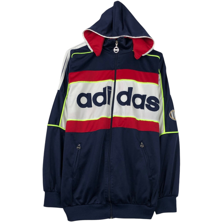 Vintage 1980s-1990'S Adidas Jersey Hoodie/Track Jacket, Made in West Germany, Men's Size L polyamide white type Vintage Second Hand