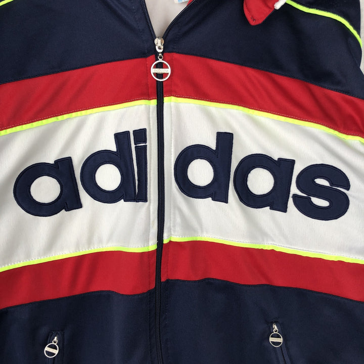 Vintage 1980s-1990'S Adidas Jersey Hoodie/Track Jacket, Made in West Germany, Men's Size L polyamide white type Vintage Second Hand