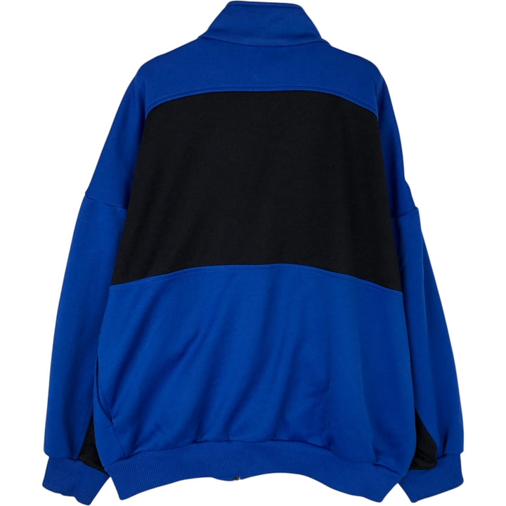 Vintage 80s-90'S adidas track jacket, men's M size polyester blue type Vintage Second Hand