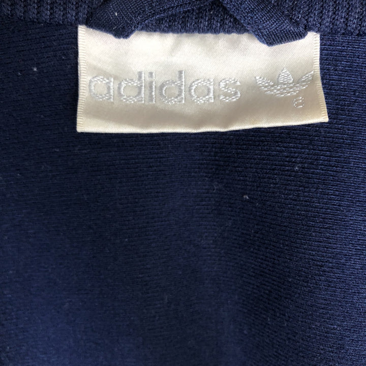 Vintage 1980'S adidas WAMBACQ PEETERS Advertising Jersey Track Jacket, Men's Size L polyester navy blue type Vintage Second Hand