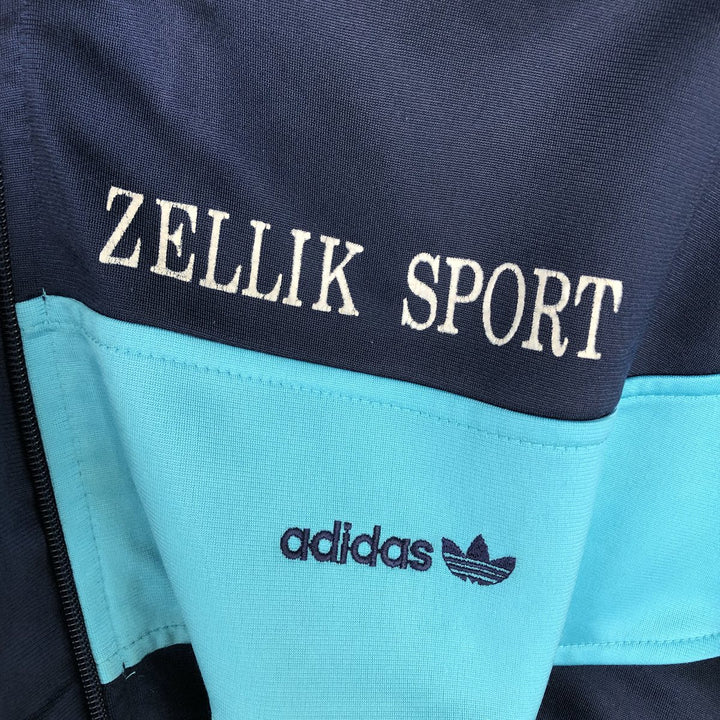 Vintage 1980'S adidas WAMBACQ PEETERS Advertising Jersey Track Jacket, Men's Size L polyester navy blue type Vintage Second Hand