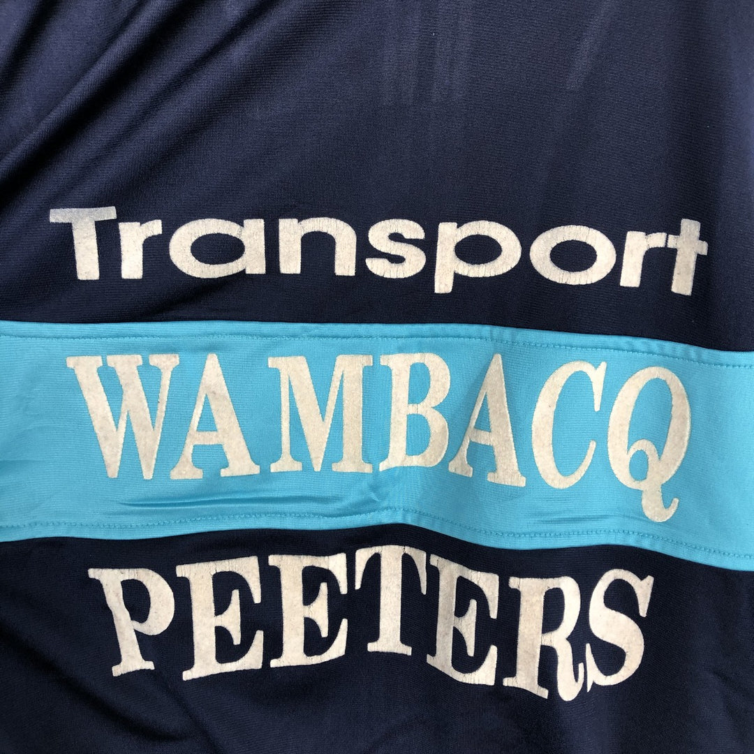 Vintage 1980'S adidas WAMBACQ PEETERS Advertising Jersey Track Jacket, Men's Size L polyester navy blue type Vintage Second Hand