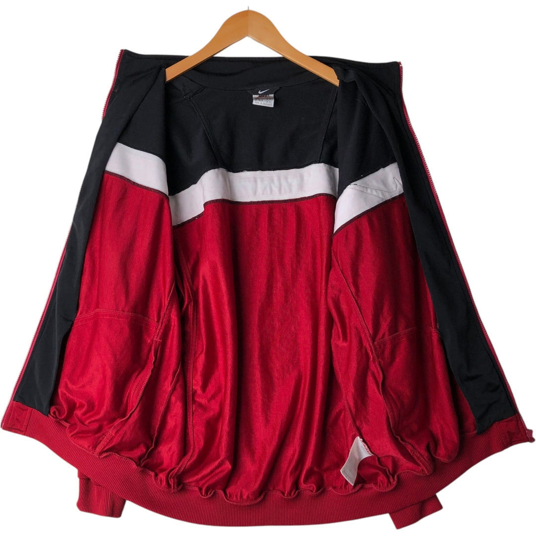 90s-00'S Vintage Nike Track Jacket, Men's Size L polyester red type Vintage Second Hand