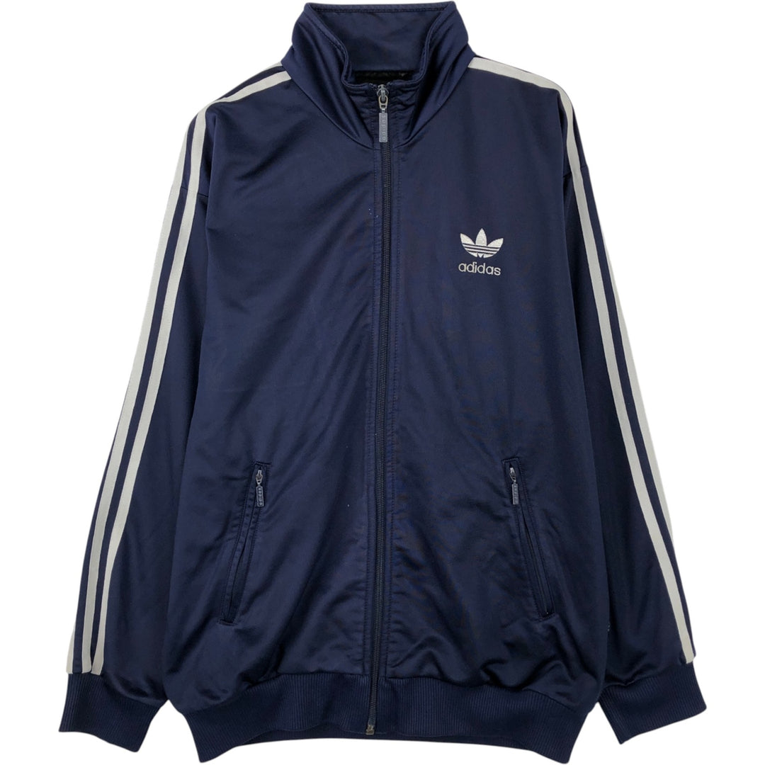 Vintage 90'S Adidas track jacket, men's size S (approx.). polyester navy blue type Vintage Second Hand