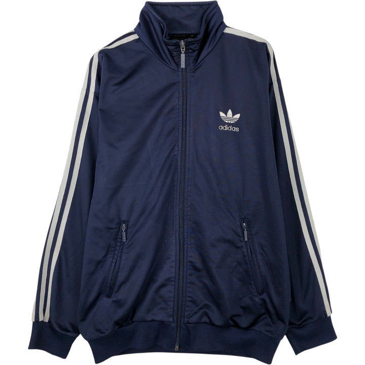 Vintage 90'S Adidas track jacket, men's size S (approx.). polyester navy blue type Vintage Second Hand