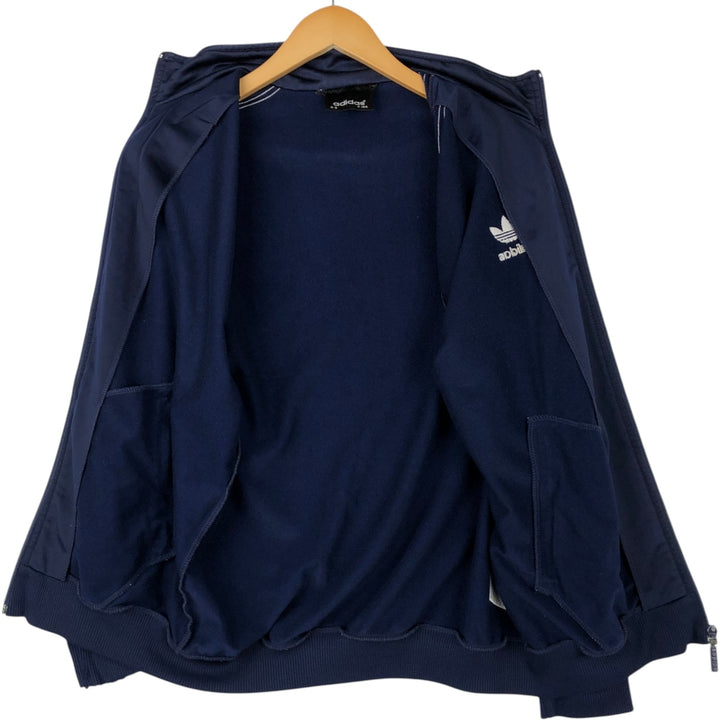 Vintage 90'S Adidas track jacket, men's size S (approx.). polyester navy blue type Vintage Second Hand