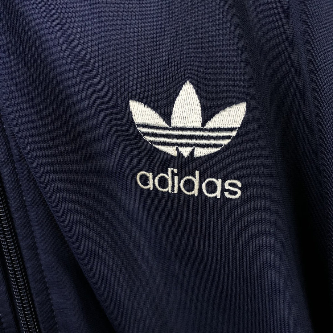 Vintage 90'S Adidas track jacket, men's size S (approx.). polyester navy blue type Vintage Second Hand