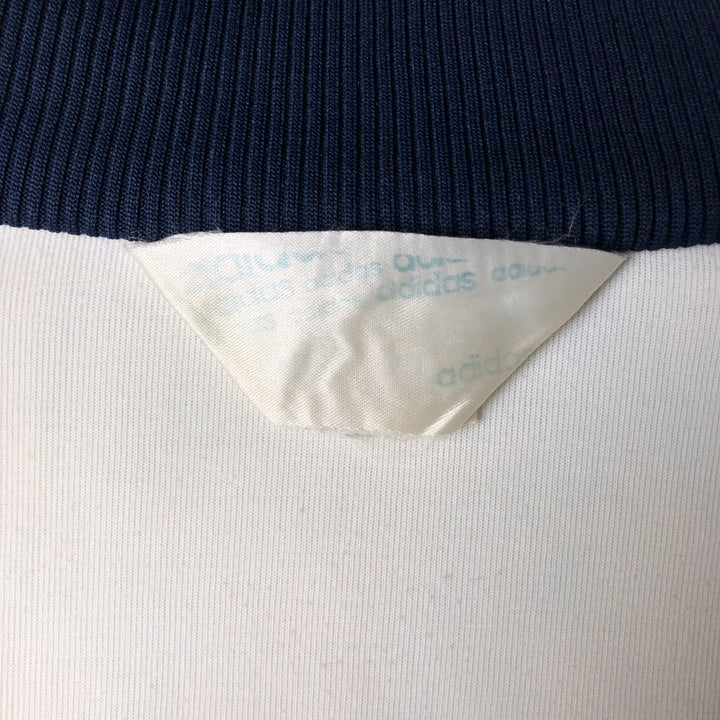 Vintage 80'S adidas track jacket, size M for men polyester white type Vintage Second Hand
