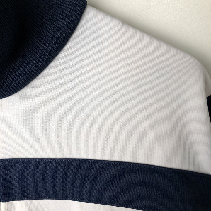 Vintage 80'S adidas track jacket, size M for men polyester white type Vintage Second Hand
