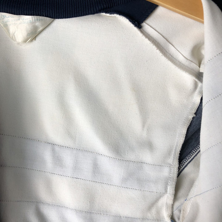 Vintage 80'S adidas track jacket, size M for men polyester white type Vintage Second Hand