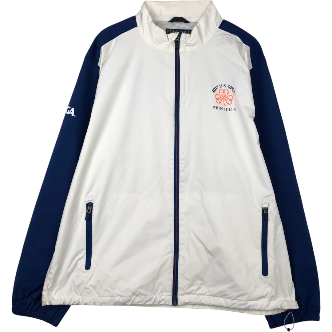 Ralph Lauren POLO GOLF nylon jacket, men's size XL Nylon navy blue type Vintage Second Hand