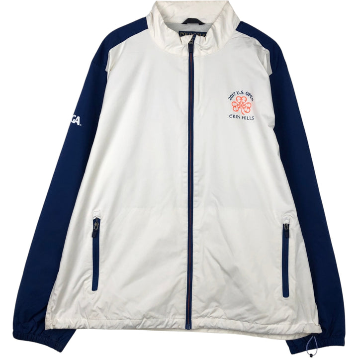 Ralph Lauren POLO GOLF nylon jacket, men's size XL Nylon navy blue type Vintage Second Hand