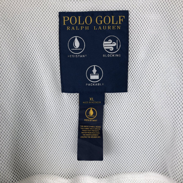 Ralph Lauren POLO GOLF nylon jacket, men's size XL Nylon navy blue type Vintage Second Hand