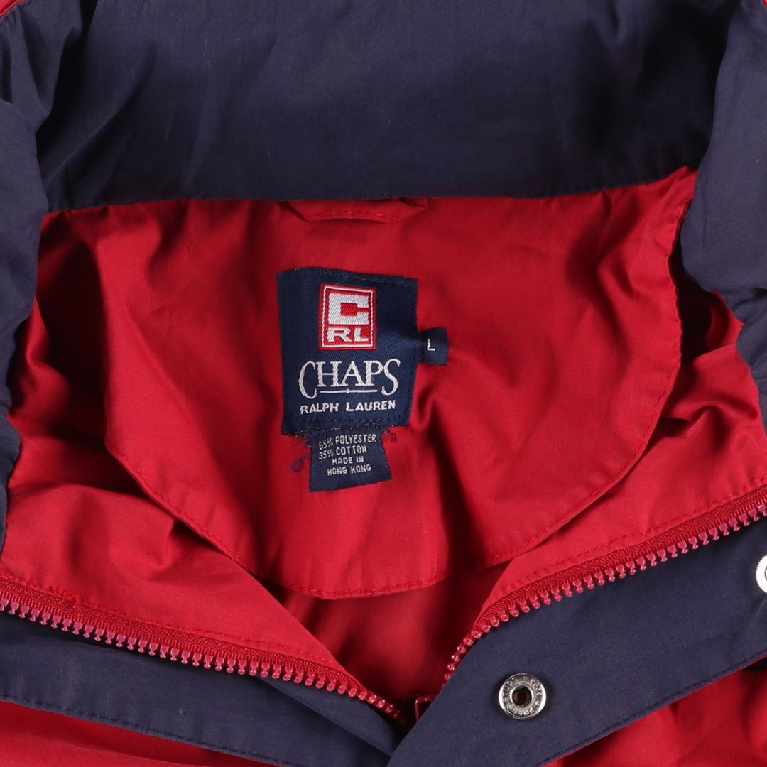 Ralph Lauren CHAPS Anorak Jacket, Men's Size L polyester red type Vintage Second Hand