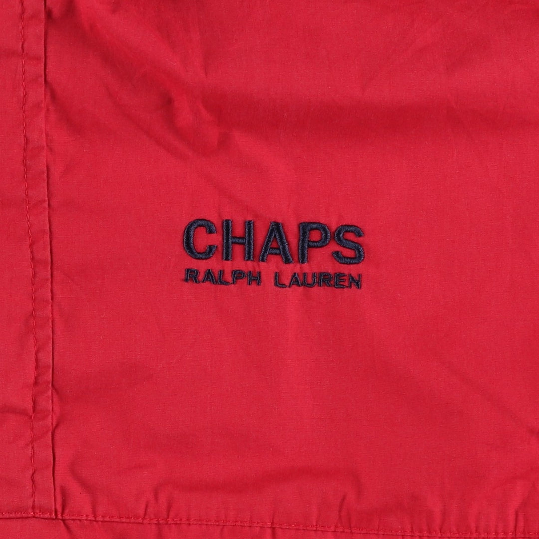 Ralph Lauren CHAPS Anorak Jacket, Men's Size L polyester red type Vintage Second Hand
