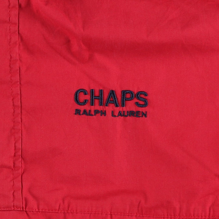 Ralph Lauren CHAPS Anorak Jacket, Men's Size L polyester red type Vintage Second Hand