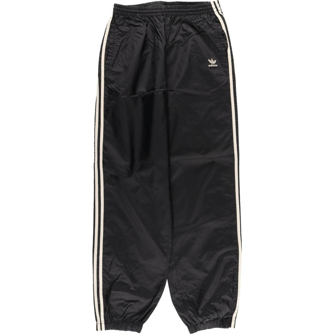 90'S Adidas nylon pants, rustling pants, men's size L, vintage Nylon black type Vintage Second Hand