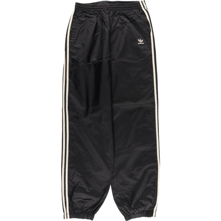 90'S Adidas nylon pants, rustling pants, men's size L, vintage Nylon black type Vintage Second Hand