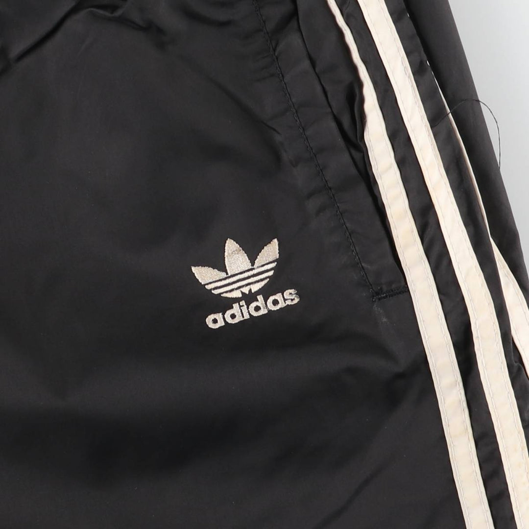 90'S Adidas nylon pants, rustling pants, men's size L, vintage Nylon black type Vintage Second Hand