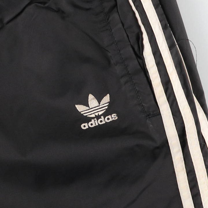 90'S Adidas nylon pants, rustling pants, men's size L, vintage Nylon black type Vintage Second Hand