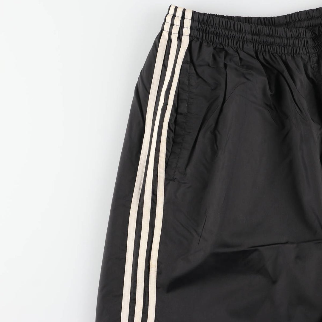 90'S Adidas nylon pants, rustling pants, men's size L, vintage Nylon black type Vintage Second Hand