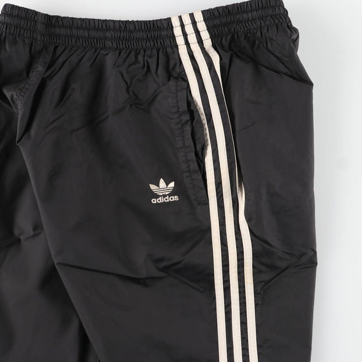 90'S Adidas nylon pants, rustling pants, men's size L, vintage Nylon black type Vintage Second Hand