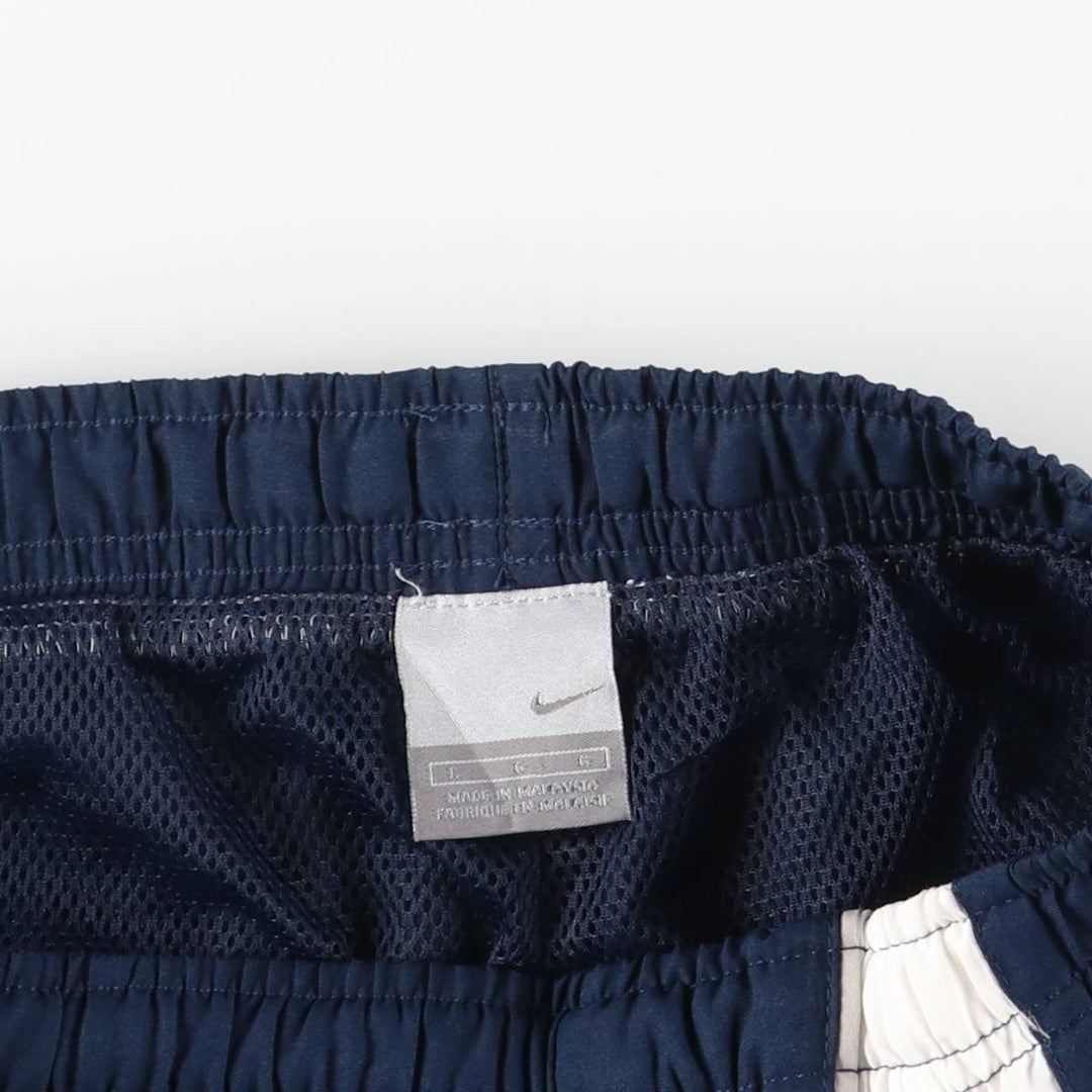 00'S Nike Warm-up Pants, Nylon Pants, Rustling Pants, Men's Size L polyester navy blue type Vintage Second Hand