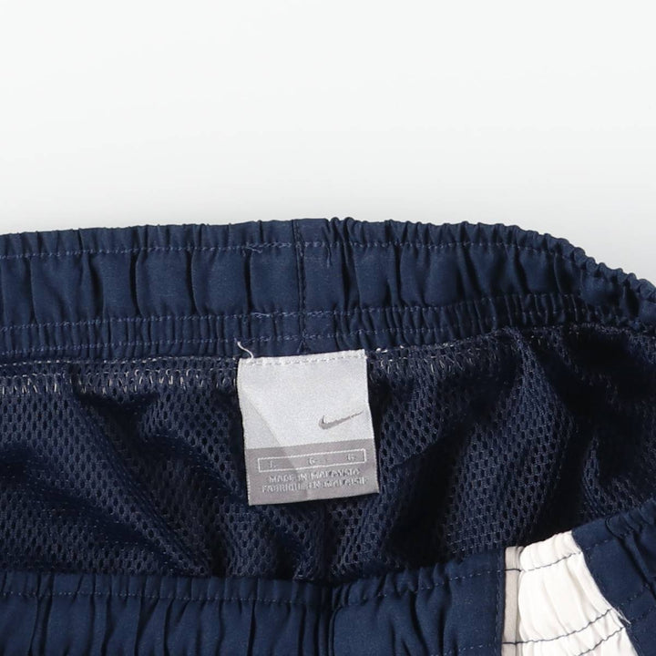 00'S Nike Warm-up Pants, Nylon Pants, Rustling Pants, Men's Size L polyester navy blue type Vintage Second Hand
