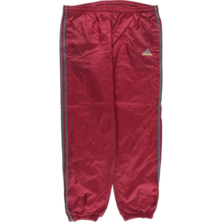 90s~00'S Adidas nylon pants, rustling pants, men's size L Nylon burgundy type Vintage Second Hand