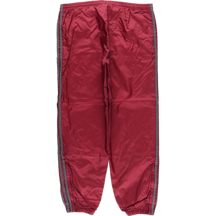 90s~00'S Adidas nylon pants, rustling pants, men's size L Nylon burgundy type Vintage Second Hand