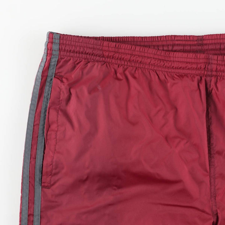 90s~00'S Adidas nylon pants, rustling pants, men's size L Nylon burgundy type Vintage Second Hand