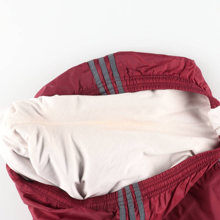 90s~00'S Adidas nylon pants, rustling pants, men's size L Nylon burgundy type Vintage Second Hand
