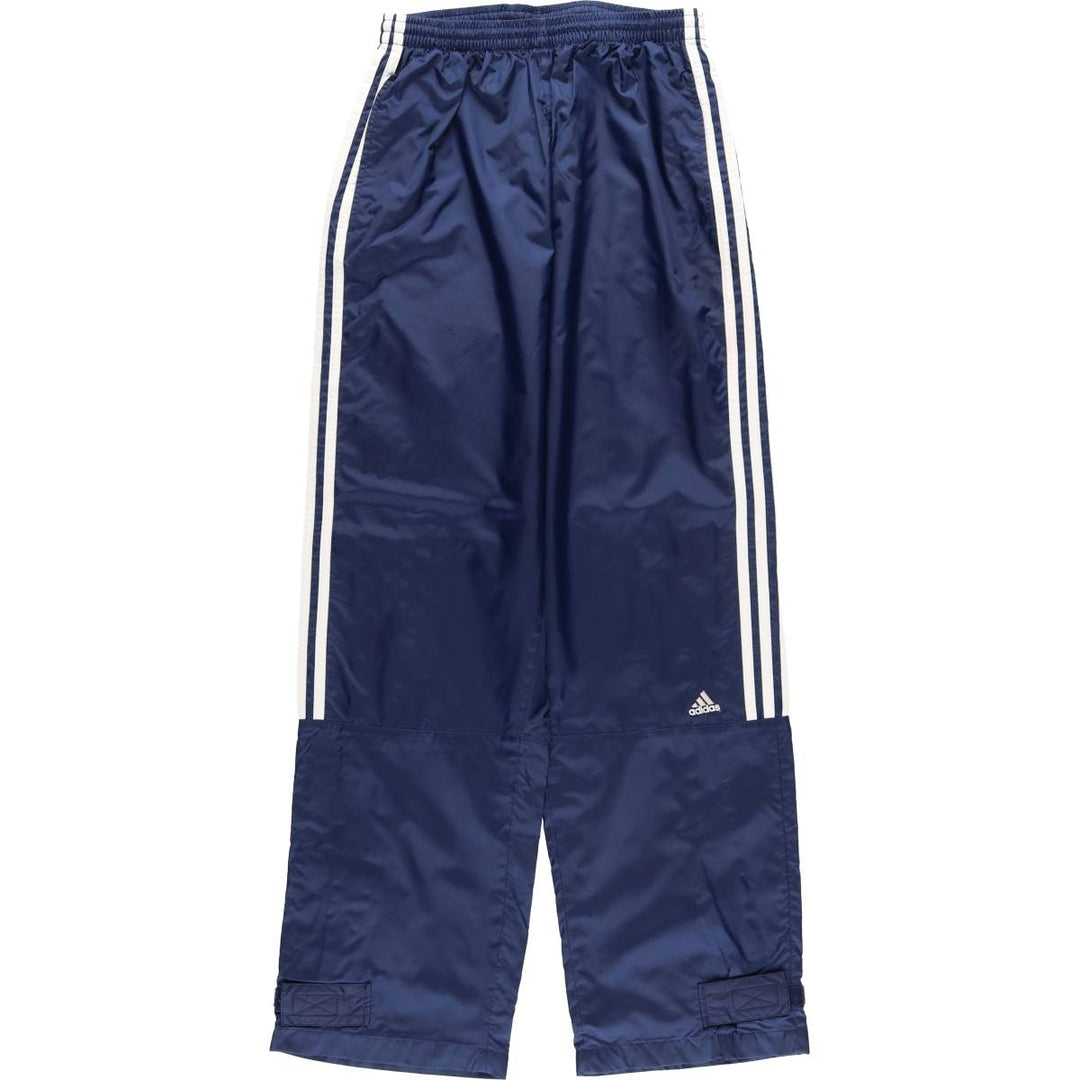00'S Adidas nylon pants, rustling pants, men's size L Nylon navy blue type Vintage Second Hand