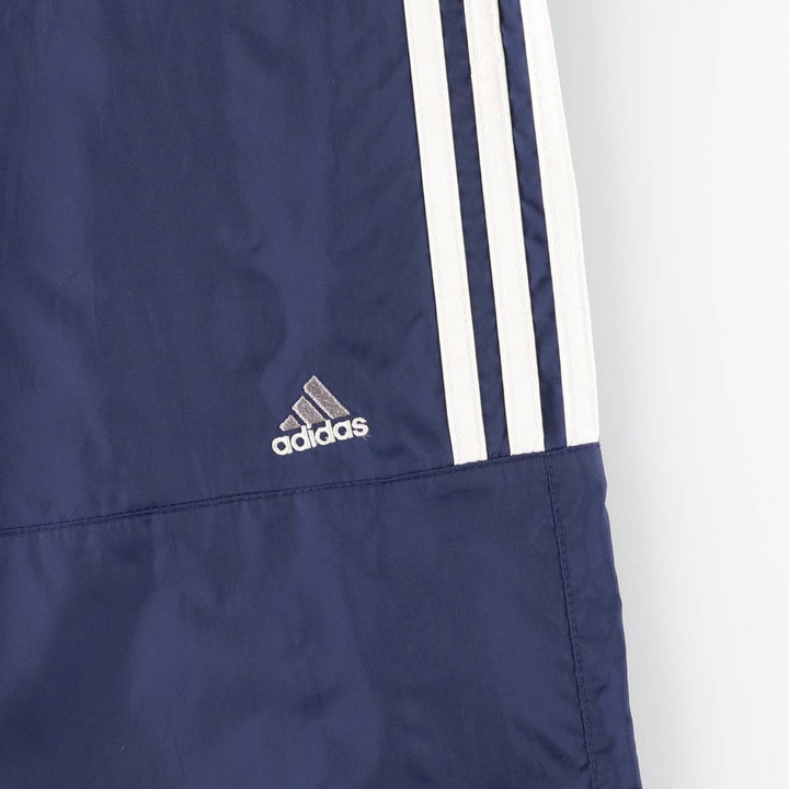 00'S Adidas nylon pants, rustling pants, men's size L Nylon navy blue type Vintage Second Hand