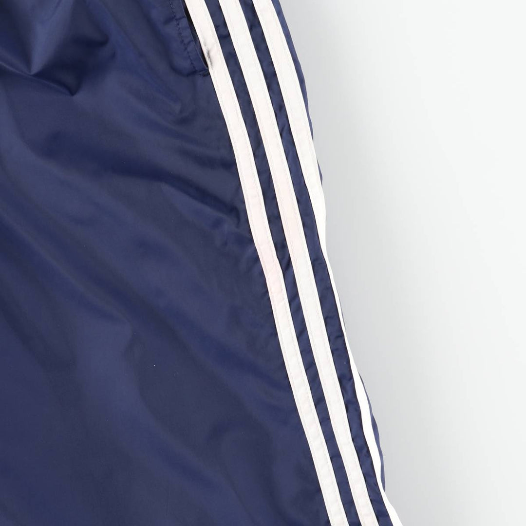 00'S Adidas nylon pants, rustling pants, men's size L Nylon navy blue type Vintage Second Hand