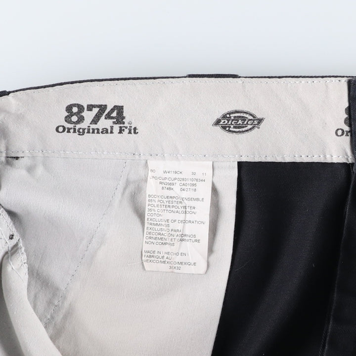 Dickies 874 Original Fit Work Pants, Men's, Size W35 polyester black type Vintage Second Hand
