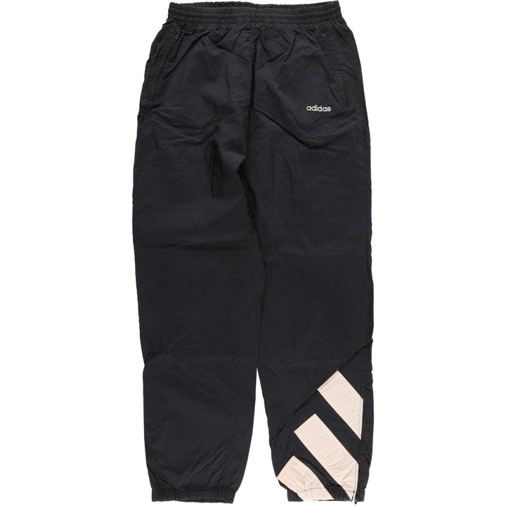 Vintage 1990'S Adidas nylon pants, crinkle pants, men's size M unclear black type Vintage Second Hand