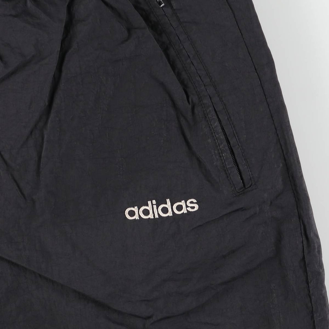 Vintage 1990'S Adidas nylon pants, crinkle pants, men's size M unclear black type Vintage Second Hand