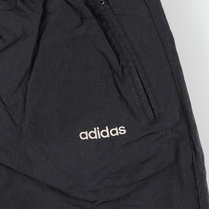 Vintage 1990'S Adidas nylon pants, crinkle pants, men's size M unclear black type Vintage Second Hand