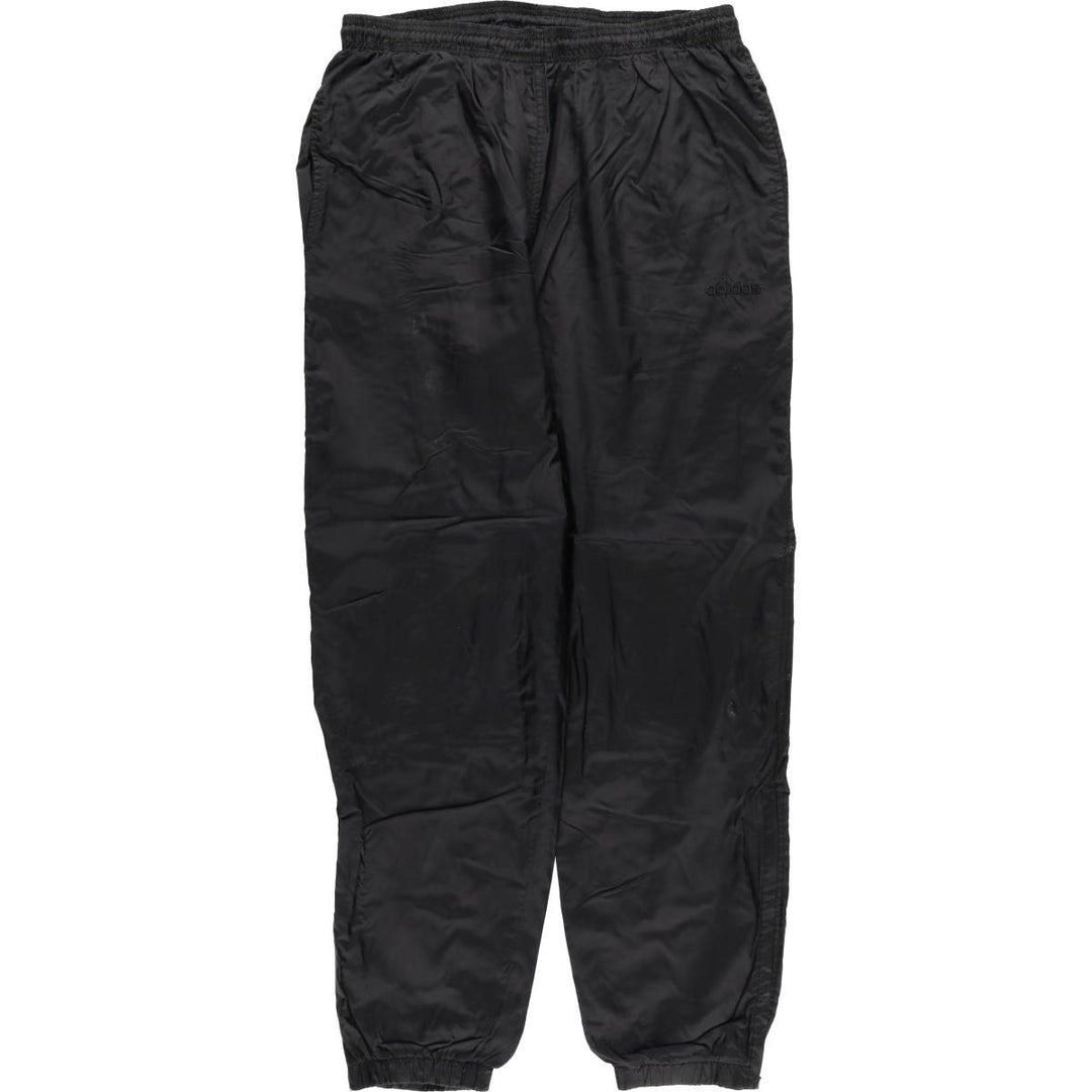 80s-90'S Adidas nylon pants, rustling pants, men's size L, vintage Nylon black type Vintage Second Hand