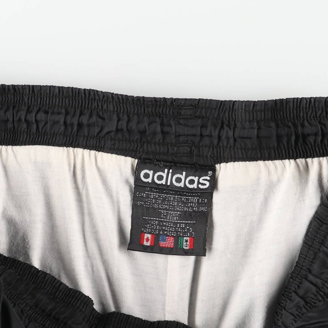 80s-90'S Adidas nylon pants, rustling pants, men's size L, vintage Nylon black type Vintage Second Hand